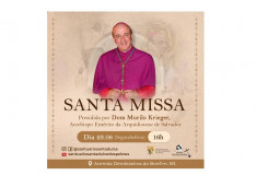 Arcebispo Emérito, Dom Murilo Krieger, celebra missa no Santuário nesta segunda-feira